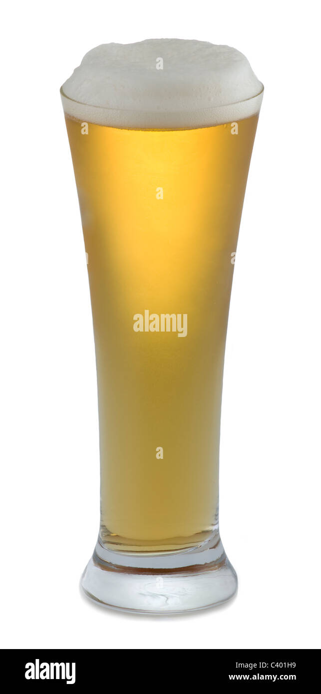 Taufrische Glas helles Bier Stockfoto