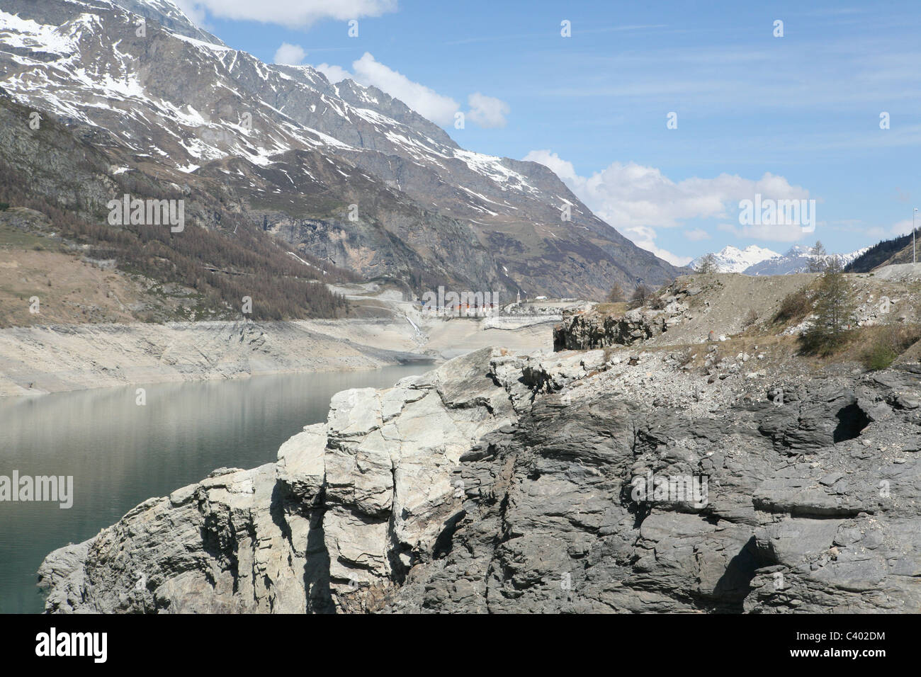 Lac du Chevril in der Nähe von Tignes Savoie Frankreich Stockfoto