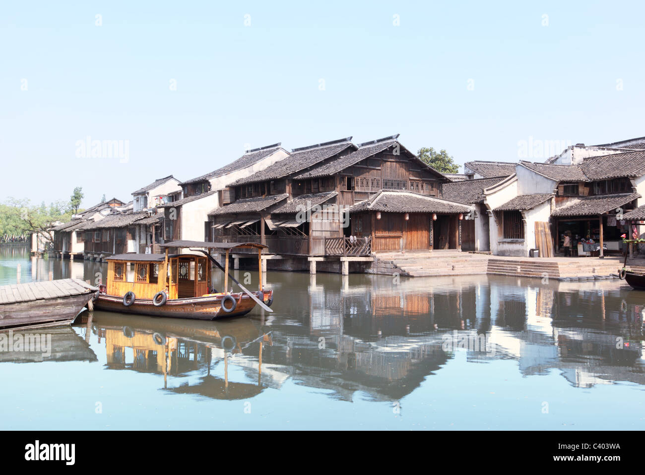 Chinesische antike Dorf, Xizha, Jiangsu, China. Stockfoto