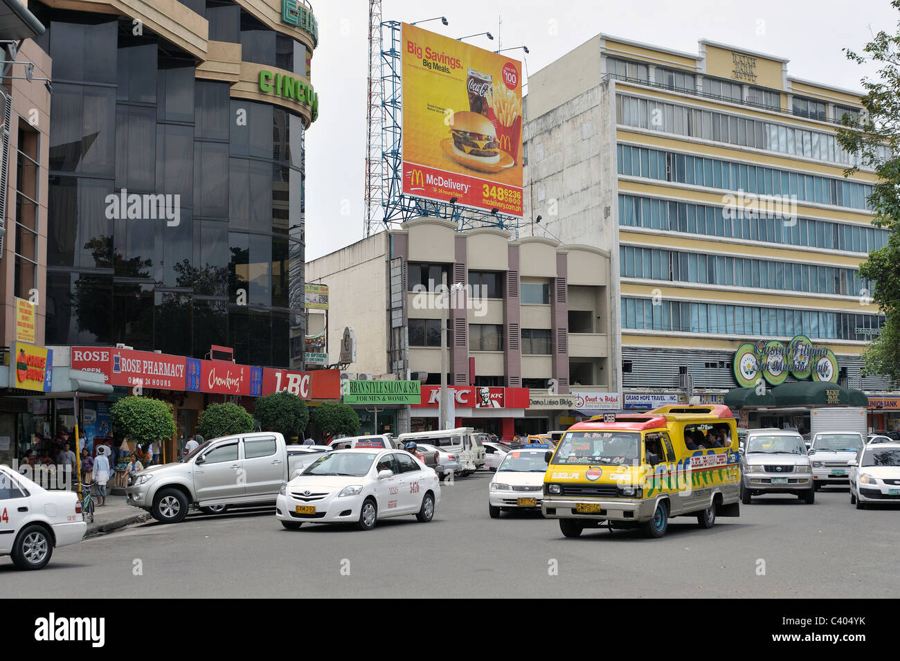 Osmena Circle Fuente Cebu City Philippinen Stockfoto