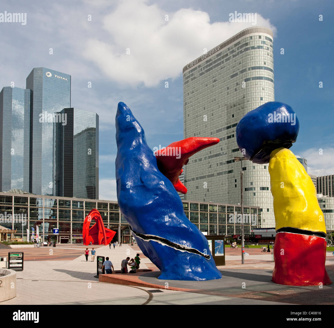 Frankreich, Europa, Paris, La Défense, Miro, Skulptur, Plastik, Kunst, Geschicklichkeit, bunt Stockfoto