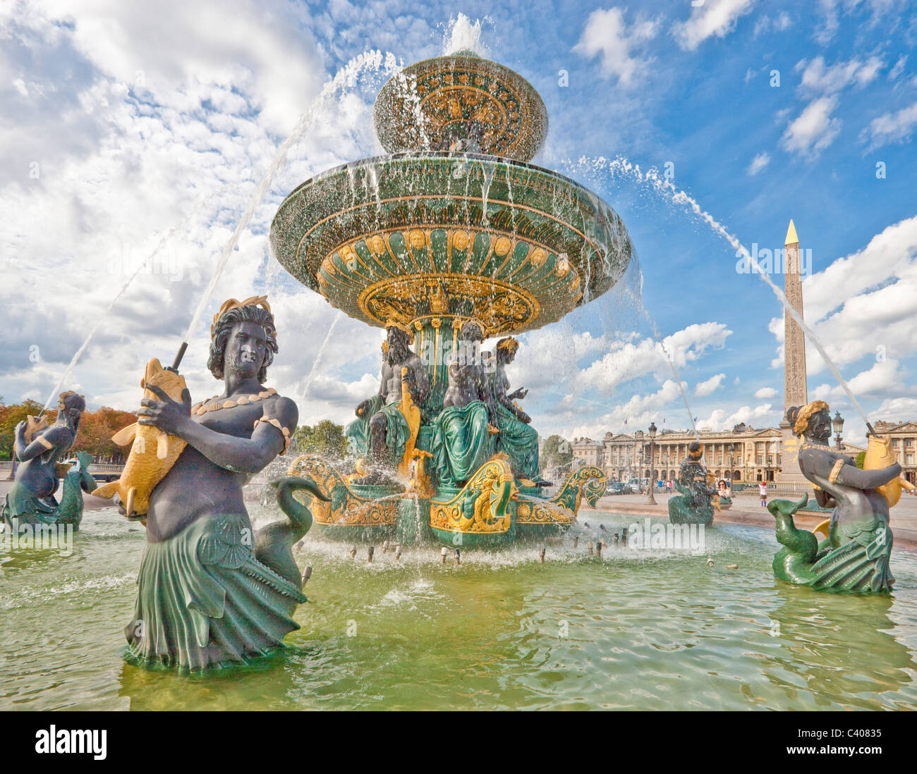 Frankreich, Europa, Paris, Place De La Concorde, Obelisk, Tourist, legen, gut, Meerjungfrau, Kunststoff Stockfoto