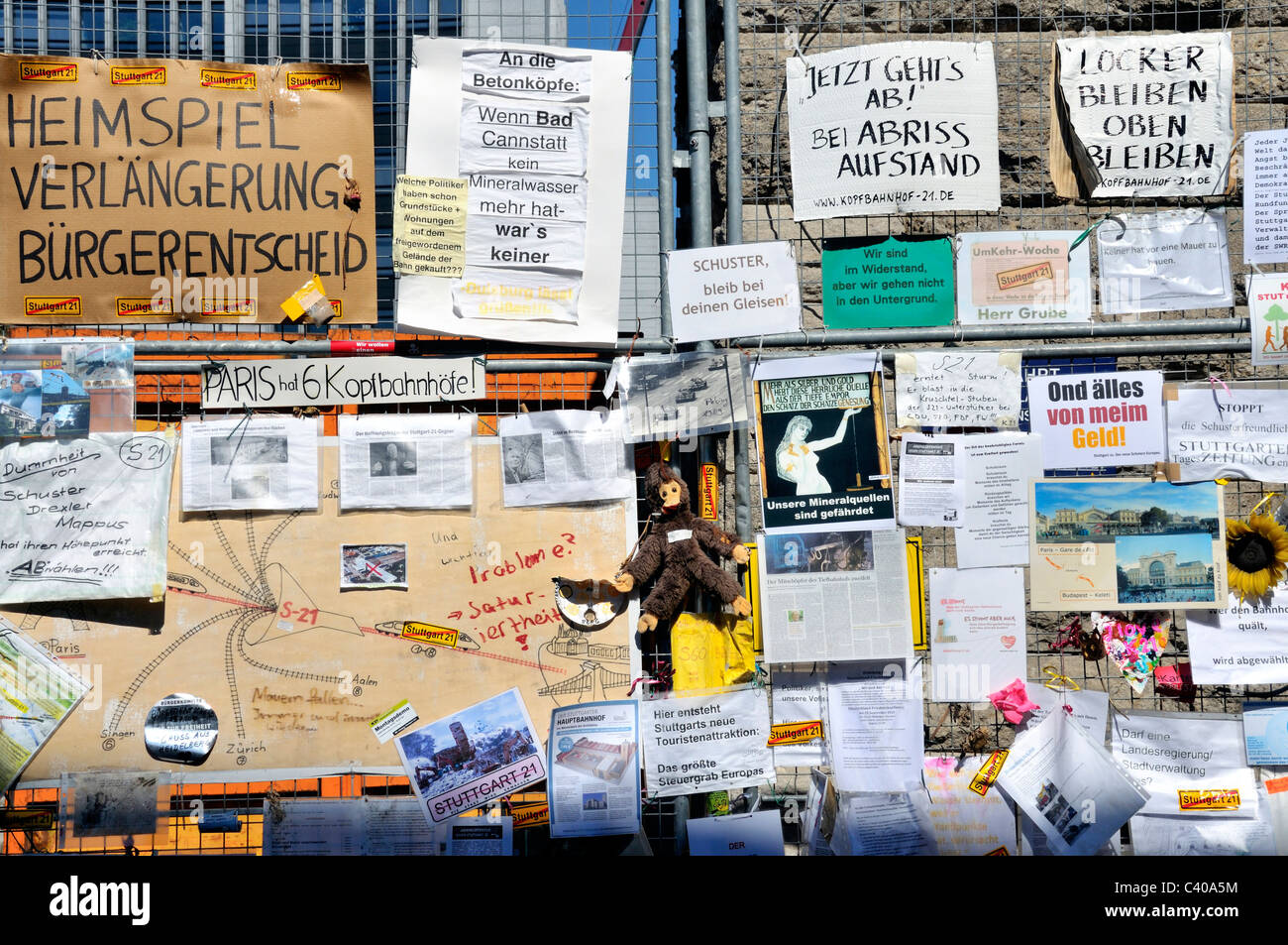 Tear-off, Pull-down, Bahnhof, Erhaltung von Denkmälern und historischen Gebäuden, Deutschland, Europa, Hauptbahnhof, termin Stockfoto