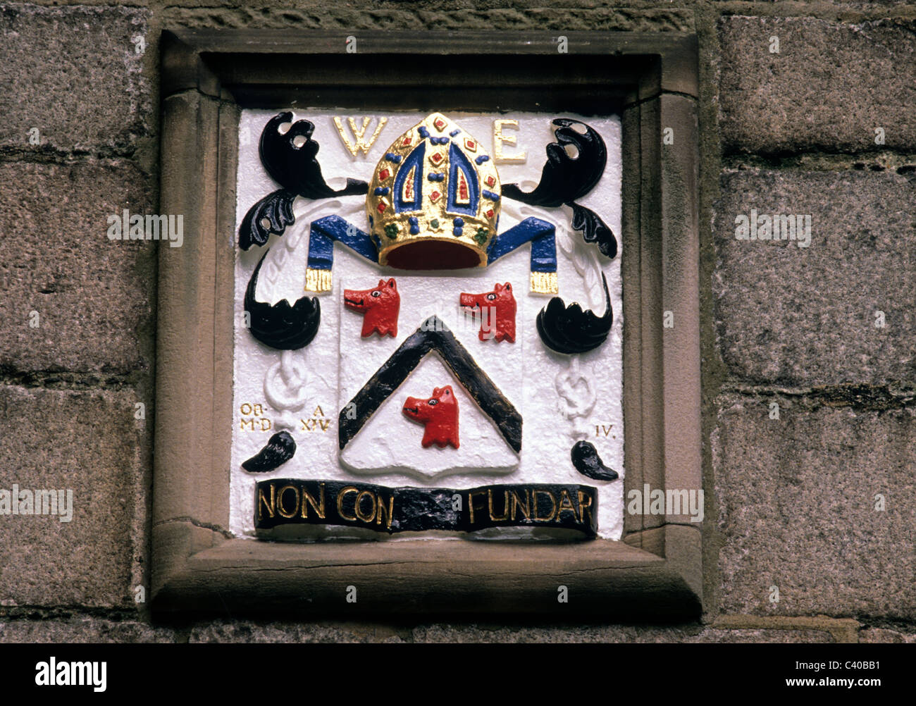 Old Aberdeen, Kings College, Bischof Elpinstone Armen schottischen Bischöfe Elphinstone Scotland UK Heraldik Heraldik Stockfoto