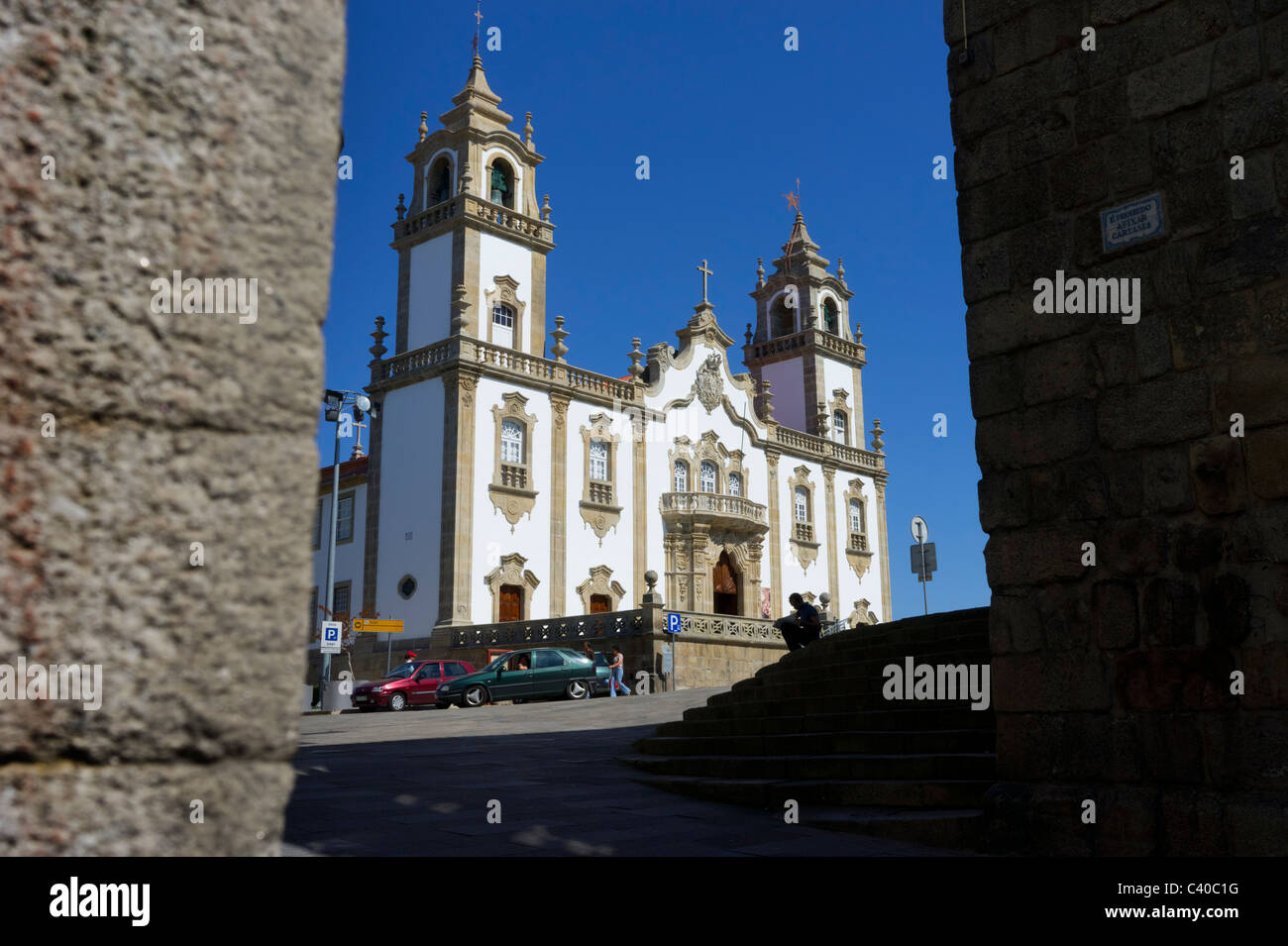 Igreja da Misericórdia (Kirche der Barmherzigkeit) in Viseu, Portugal, Europa Stockfoto