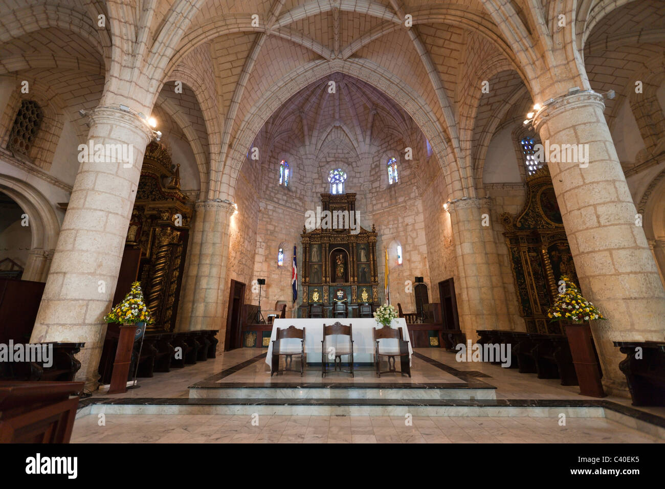 Inneren Kathedrale Santa Maria la Menor, Santo Domingo, Dominikanische Republik Stockfoto