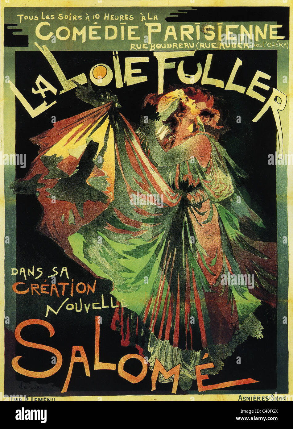 Georges de Feure (1868 – 1943) französischer Illustrator La Loie Fuller - Salomé 1895 Stockfoto