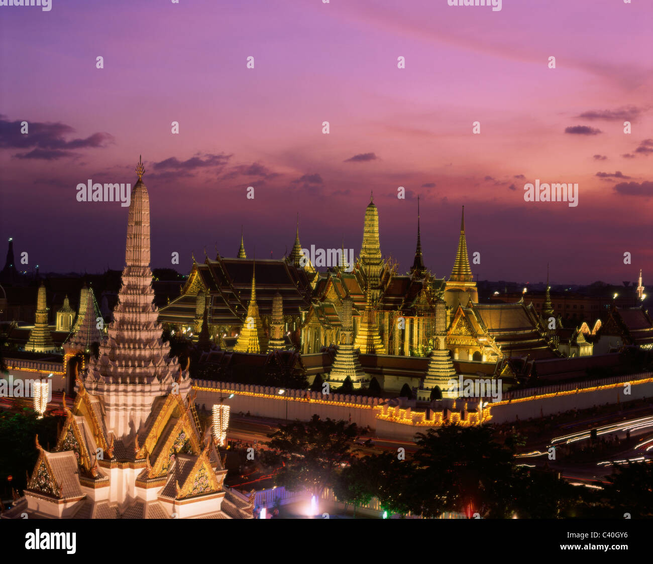 Asien, Bangkok, Holiday, Keo, Wahrzeichen, Pra, Tempel, Thailand, Tourismus, Reisen, Urlaub, Wat, World Travel, Stockfoto
