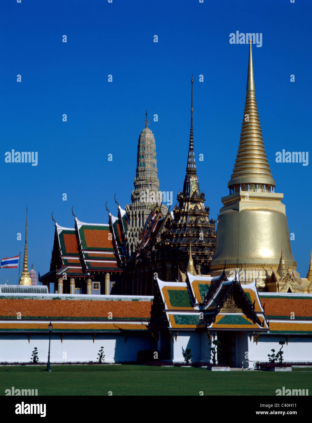 Asien, Bangkok, Holiday, Keo, Wahrzeichen, Pra, Tempel, Thailand, Tourismus, Reisen, Urlaub, Wat, World Travel, Stockfoto