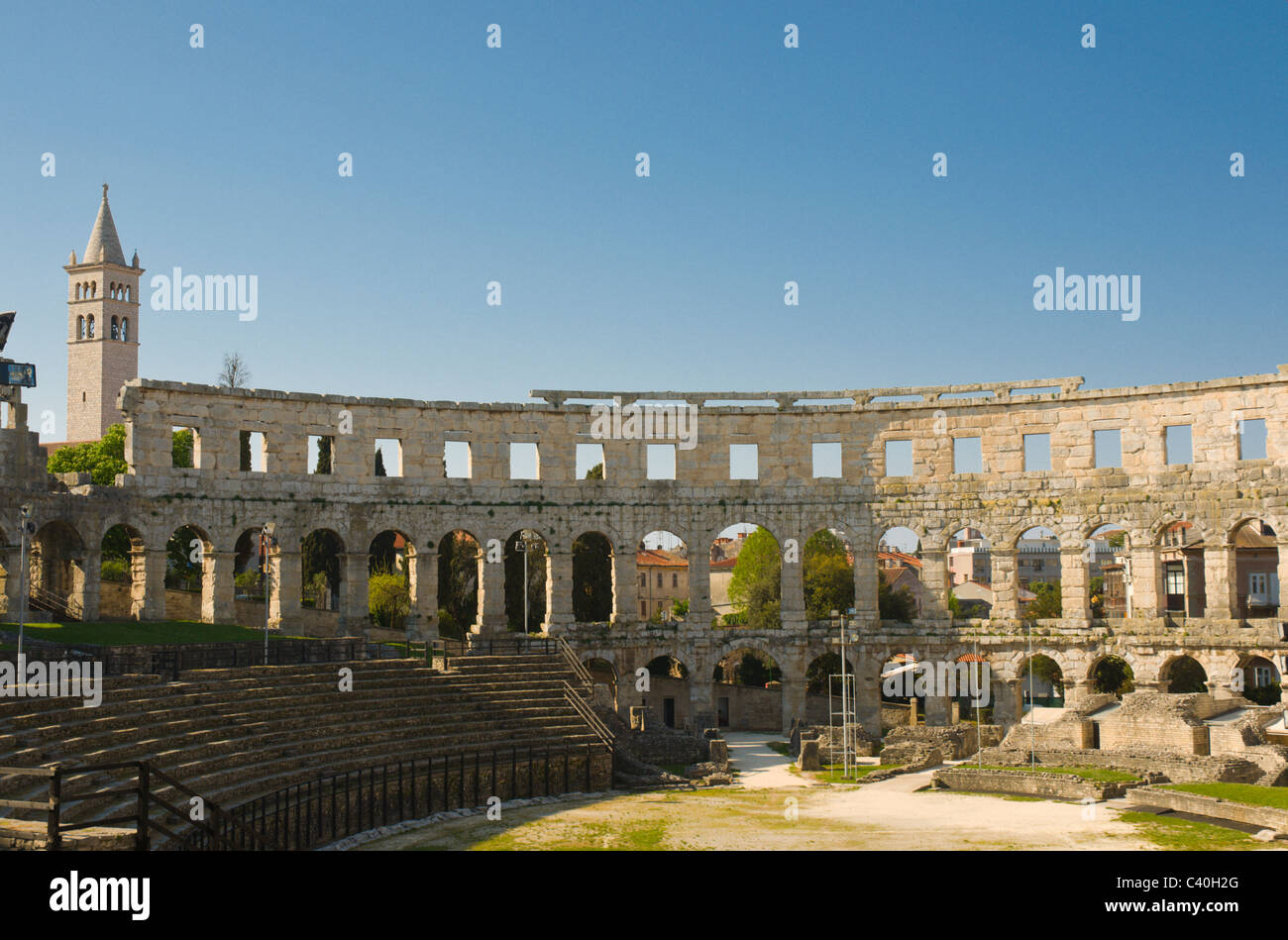 Das antike Amphitheater Pula Arena Istrien Kroatien Europa Stockfoto