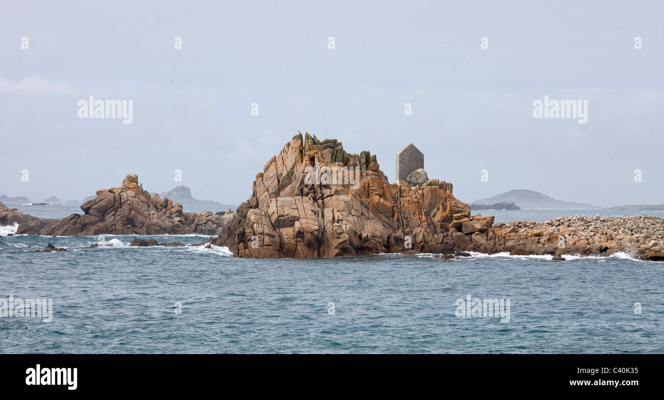 Verbrannten Insel und Annet abseits der Küste von St. Agnes in die Isles of Scilly Stockfoto