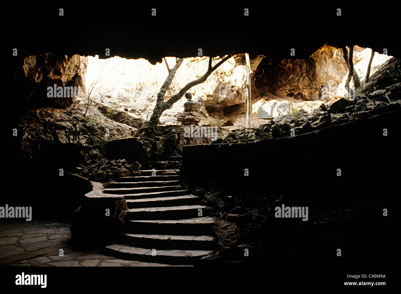 Eingang nach Sterkfontein Höhle in Südafrika Stockfoto