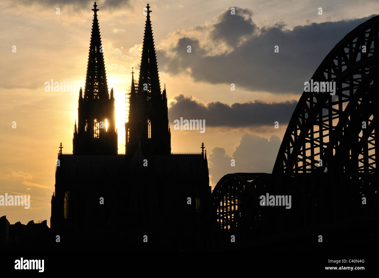 Abenddämmerung, Abendstimmung, Christentum, Deutschland, Dom, Dom, Dom, Europa, Religion, UNESCO, Weltkulturerbe Stockfoto