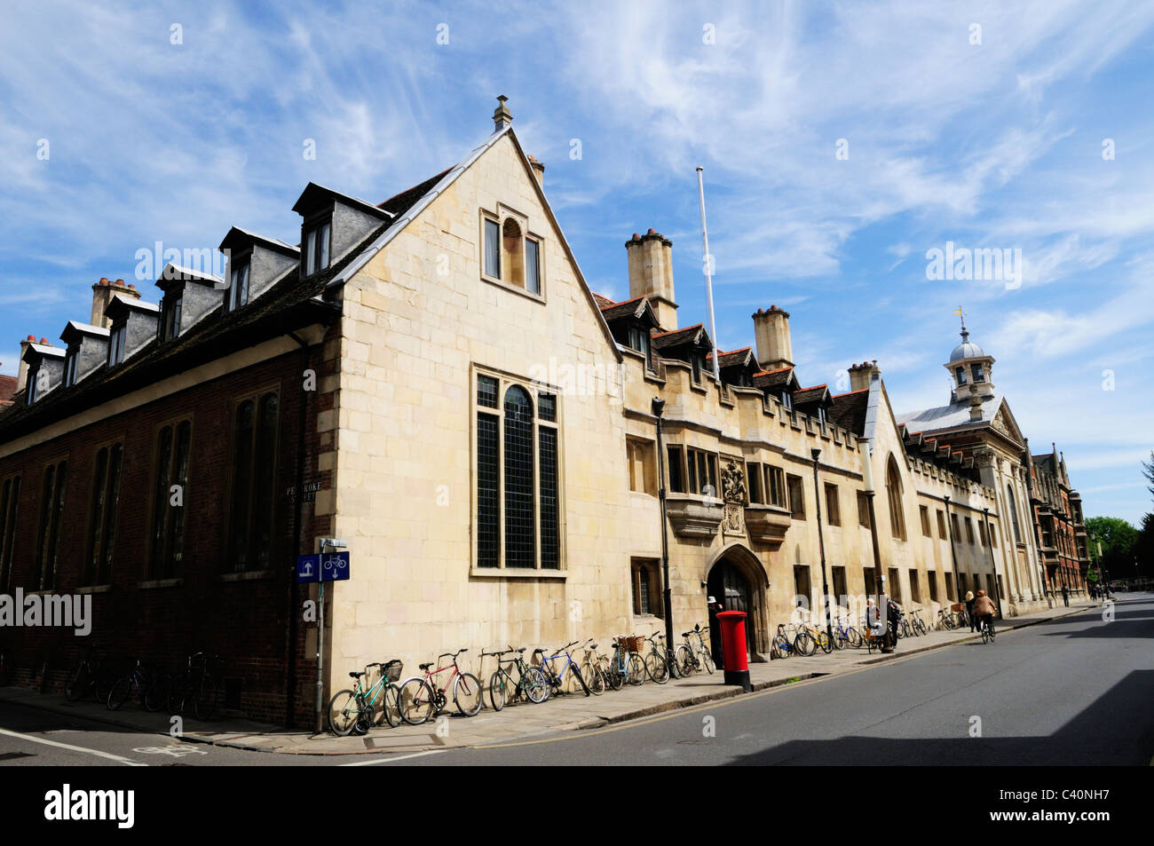 Pembroke College der Trumpington Street, Cambridge, England, UK Stockfoto