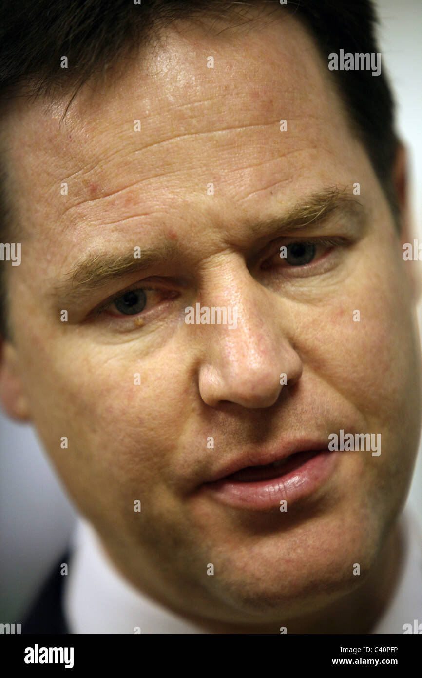 Stellvertretender Premierminister des Vereinigten Königreichs und Führer der Liberal Democrat Party Nick Clegg MP. Stockfoto