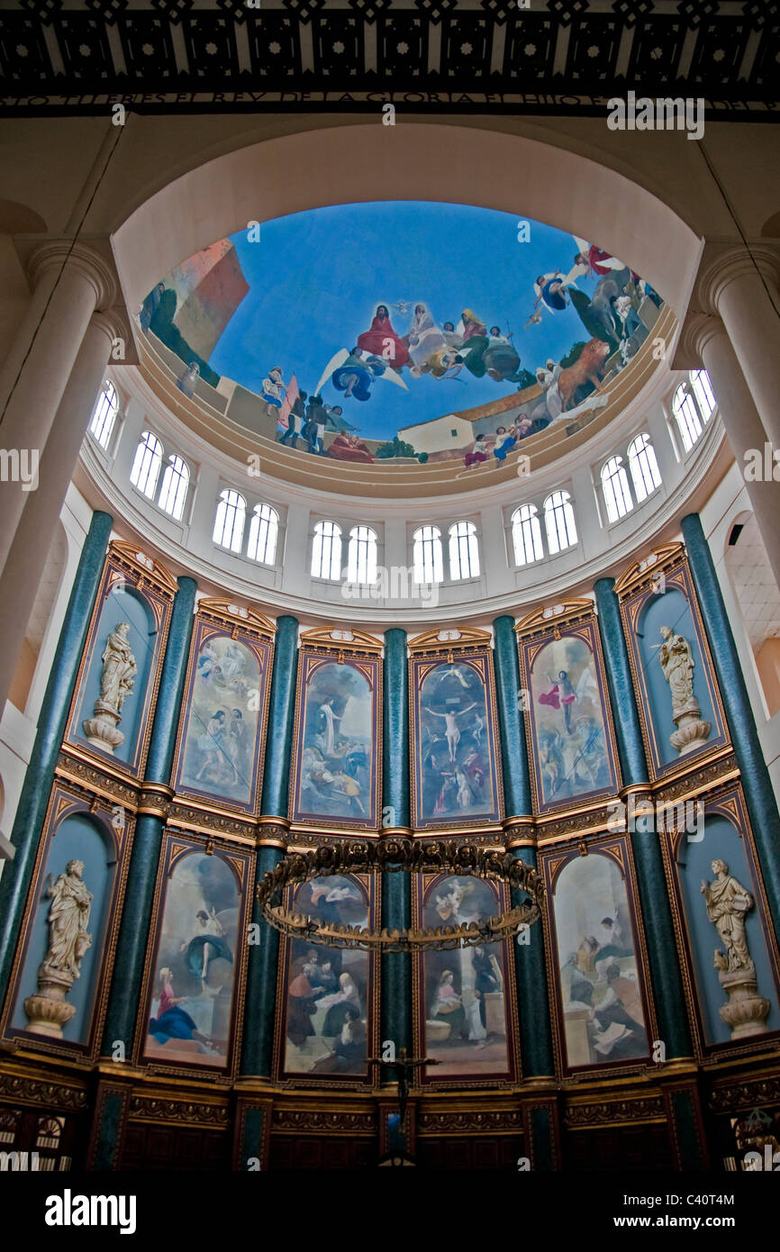 Religiöse Kunst in der römisch-katholischen Kathedrale des Heiligen Erlösers in San Salvador Stockfoto