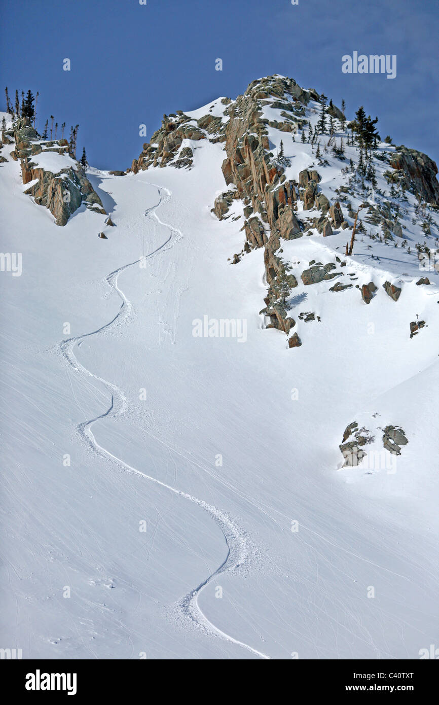 Ski Snowboard Track In Winter Stockfotos und bilder Kaufen Alamy