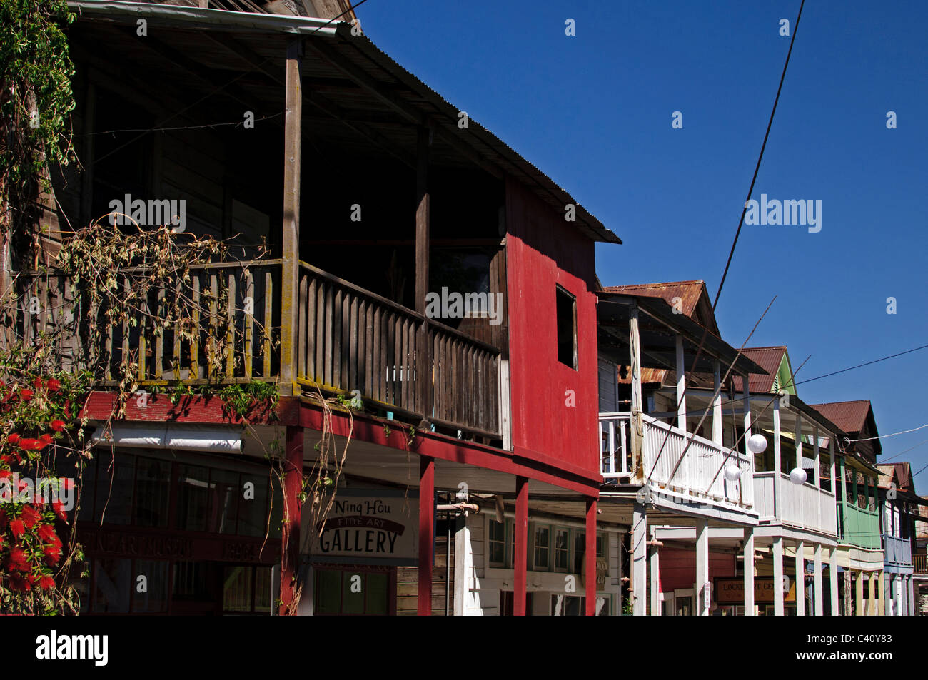 Locke, einer historischen Stadt der Chinesen, entlang des Sacramento River, Kalifornien. Stockfoto