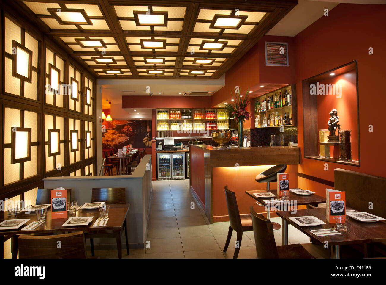 Interior Decoration Restaurant Stockfotos Interior