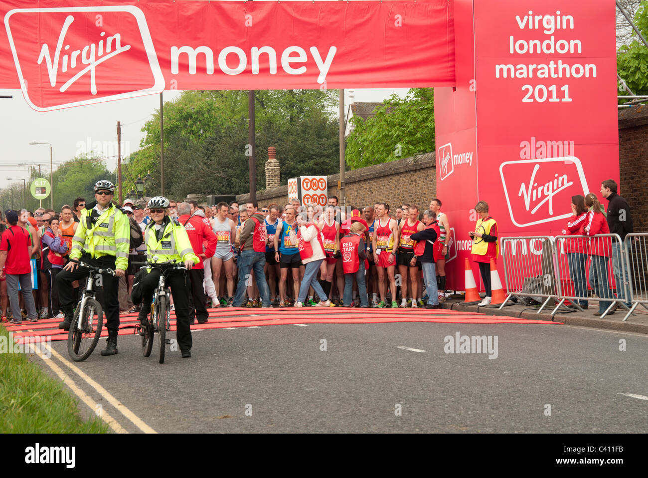 Beginn der virgin London-Marathon 2011 Stockfoto