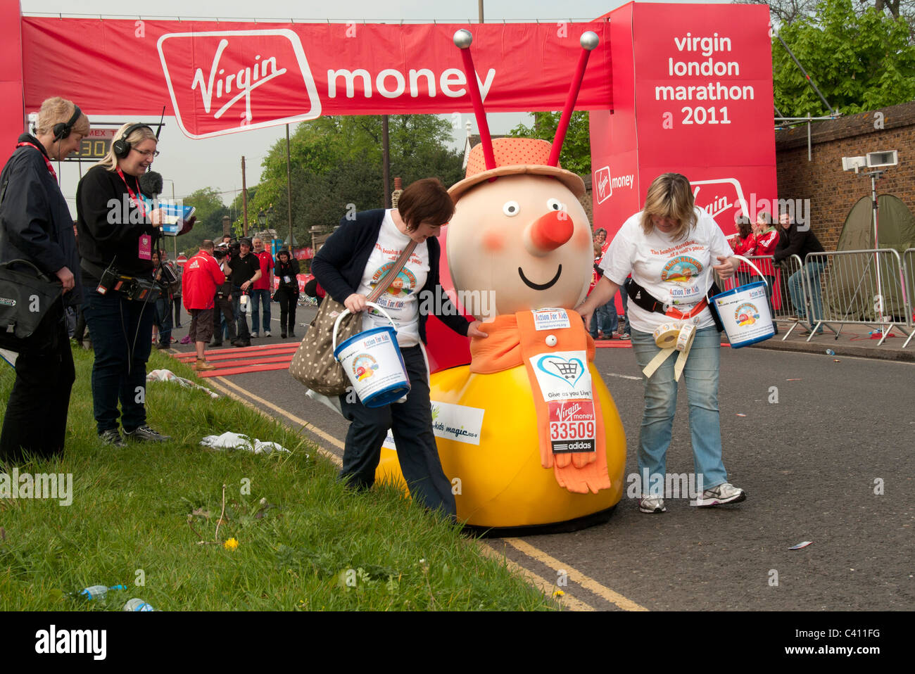 Brian aus dem magischen Kreisverkehr ab der virgin London-Marathon 2011 Stockfoto