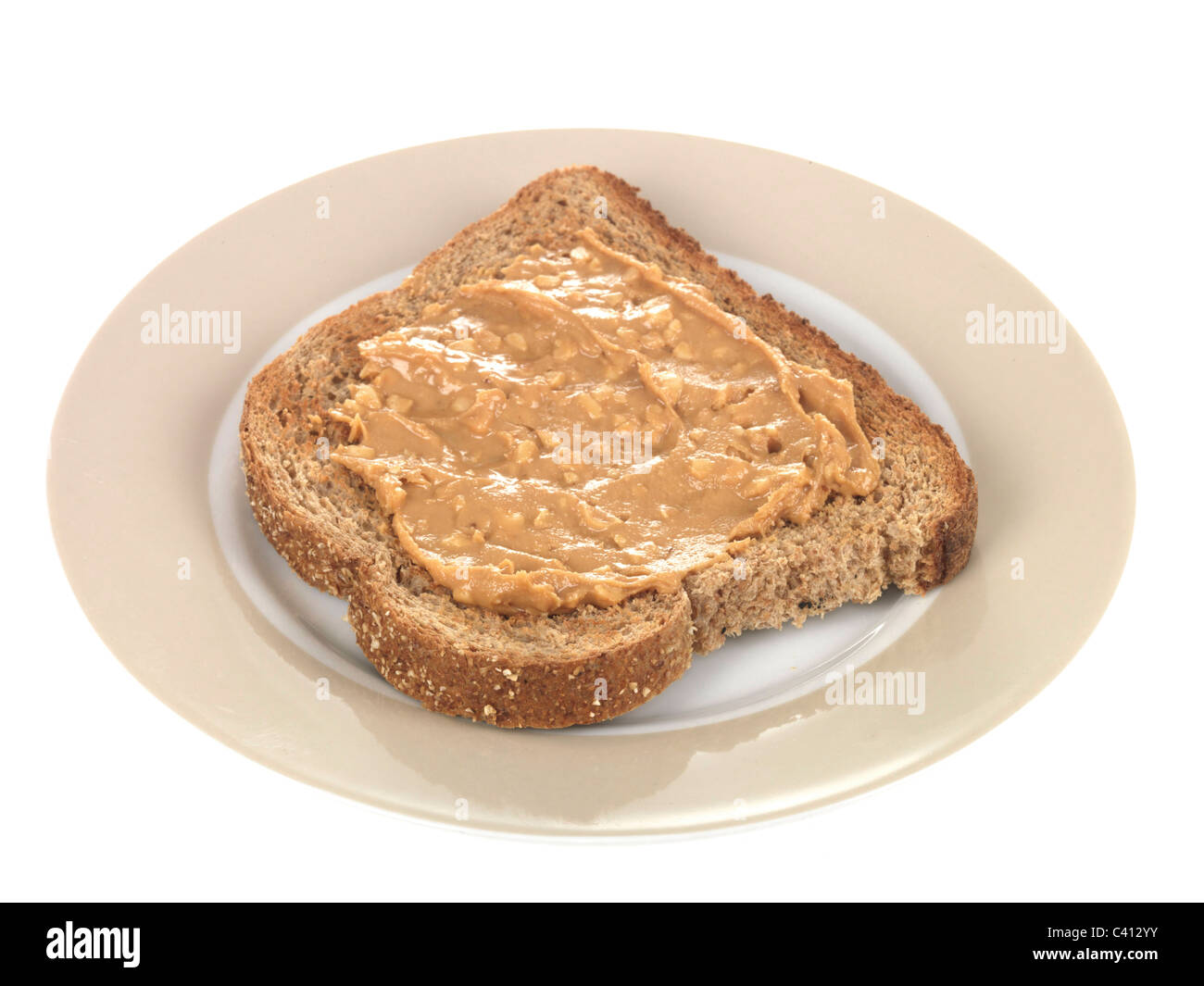 Peanut Butter Toast Stockfoto