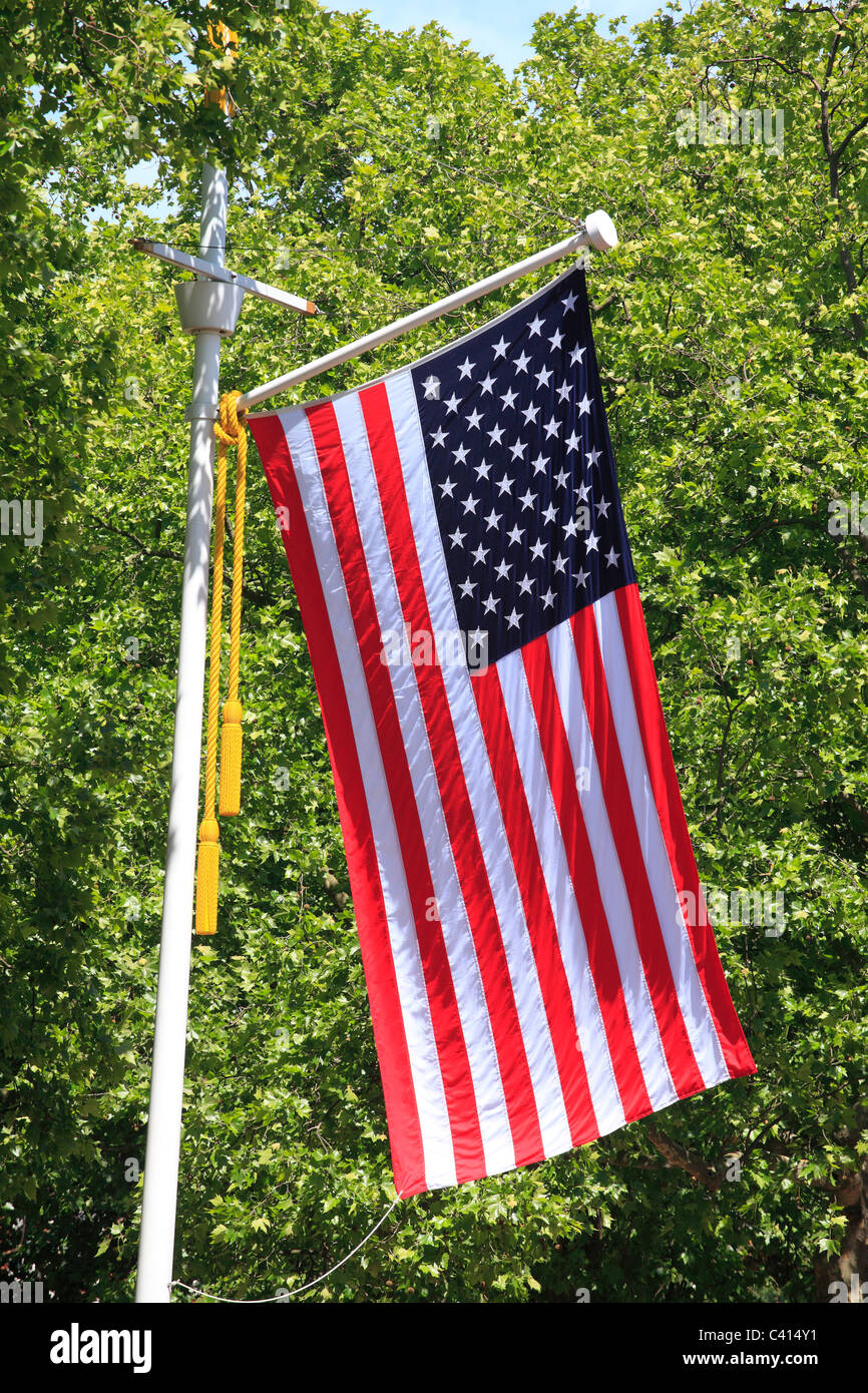 USA-Flagge Stars and Stripes für Obama-Besuch in The Mall London fliegen Stockfoto