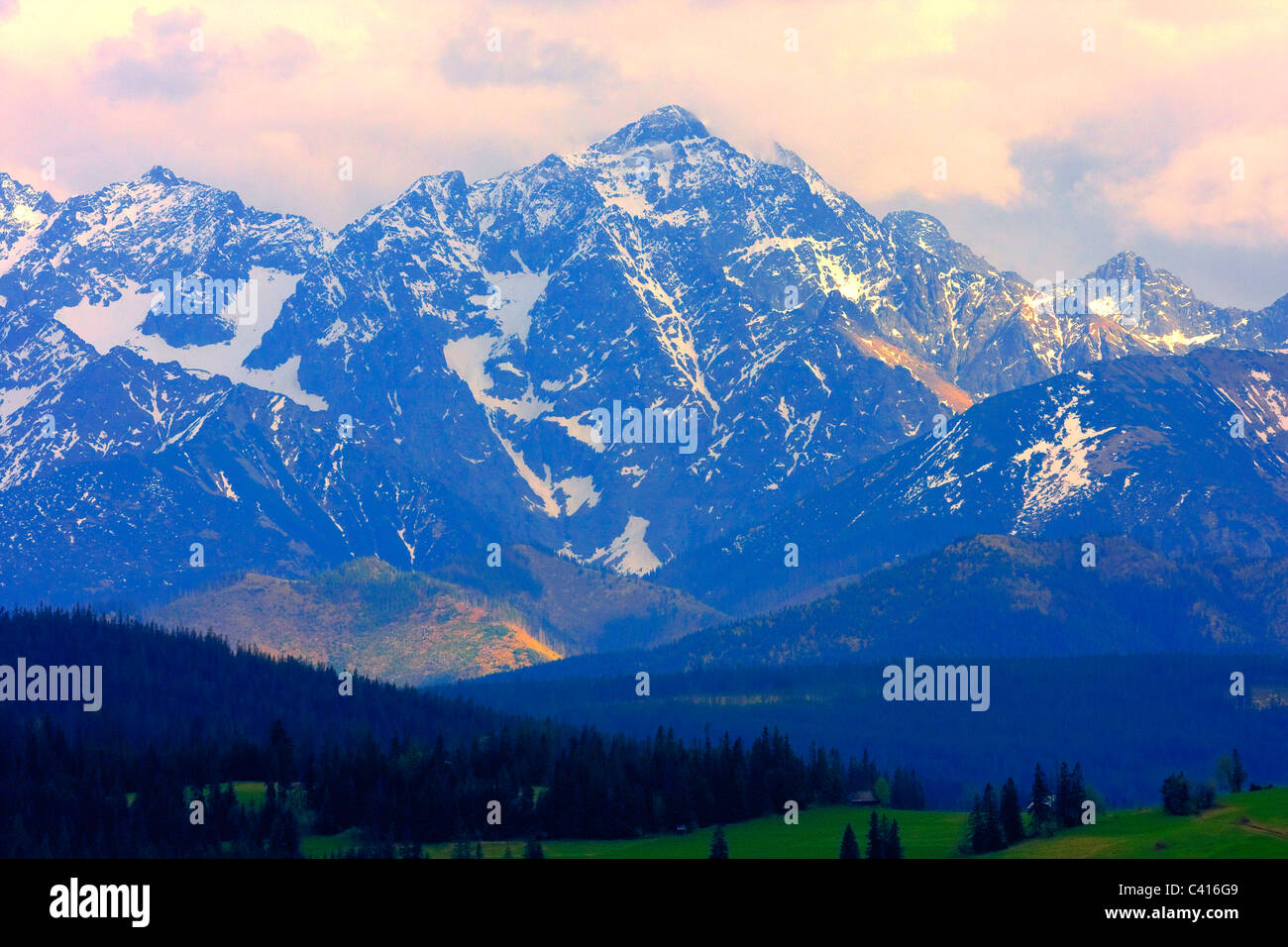 Tatra-Gebirge Landschaft in Zakopane, Polen Stockfoto