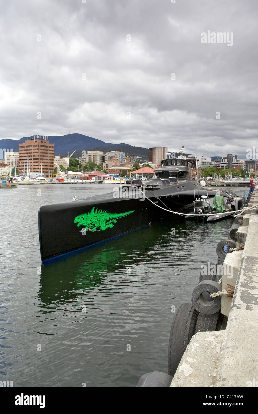 Sea Shepherd Gojira in Tasmanien, Australien. Beginn des Sommers 2010 Stockfoto