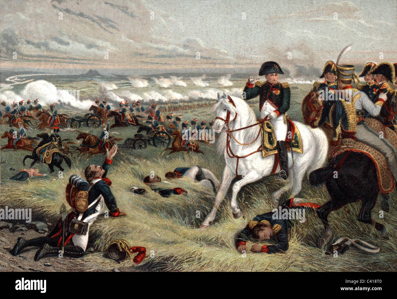 Ereignisse, Krieg der Fünften Koalition, Schlacht von Wagram, 5./6.7.1809, Zusatz-Rechte-Clearences-nicht vorhanden Stockfoto
