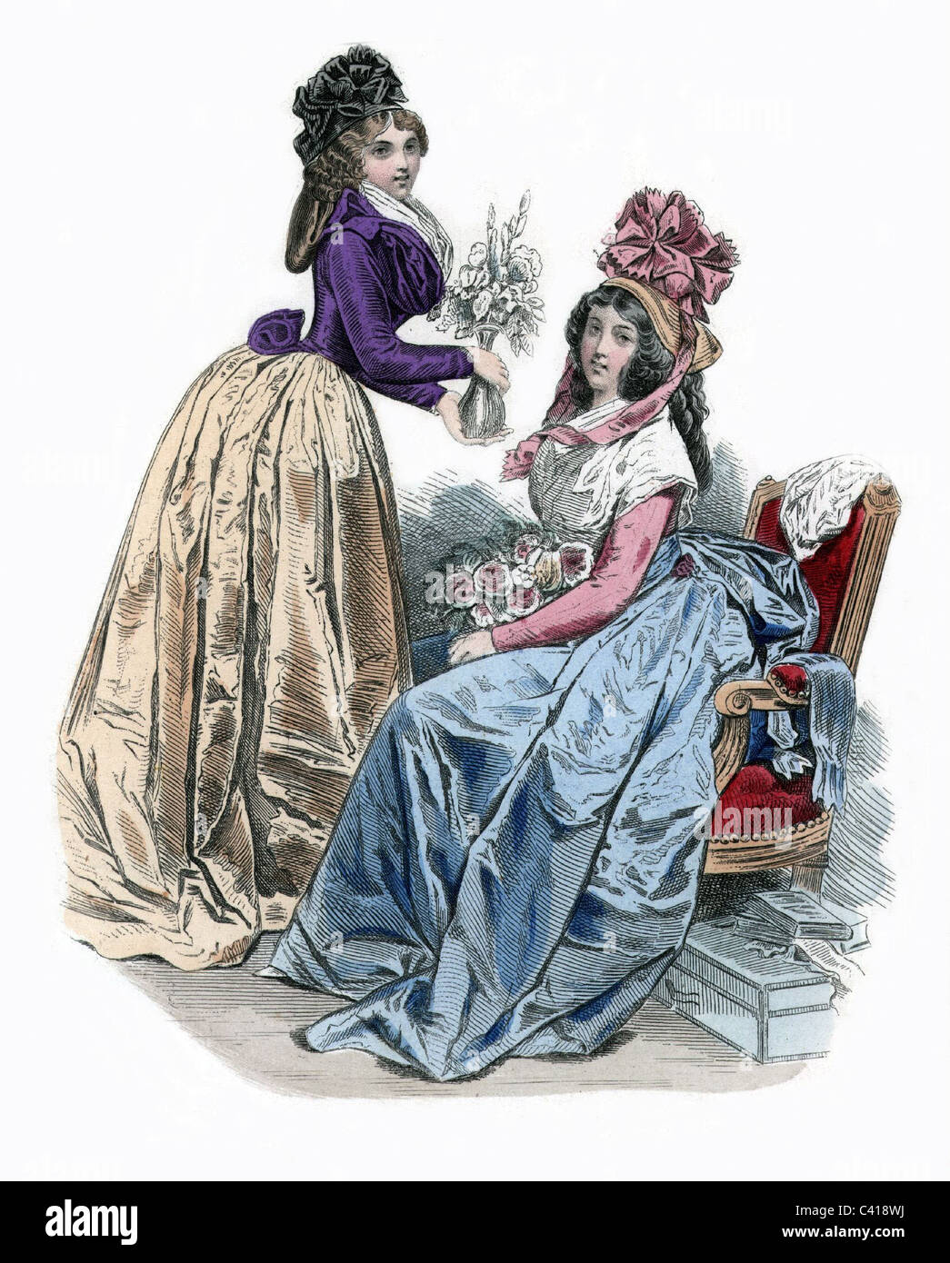 Ladie's Fashion, Fashion, 18. Jahrhundert, Frankreich, Paris, 1790 ...
