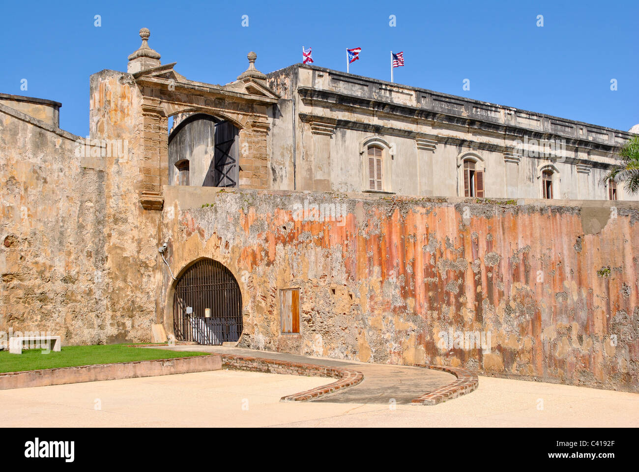 Fort San Cristobal in old San Juan. Stockfoto