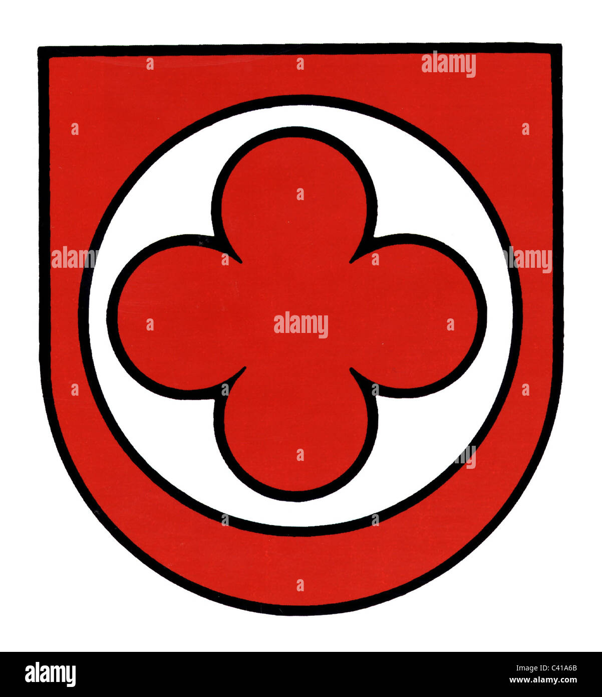 Wappen, Baunatal, Stadtwappen, Kreis Kassel, Hessen, Deutschland, 1968, Zusatz-Rechteklärung-nicht vorhanden Stockfoto