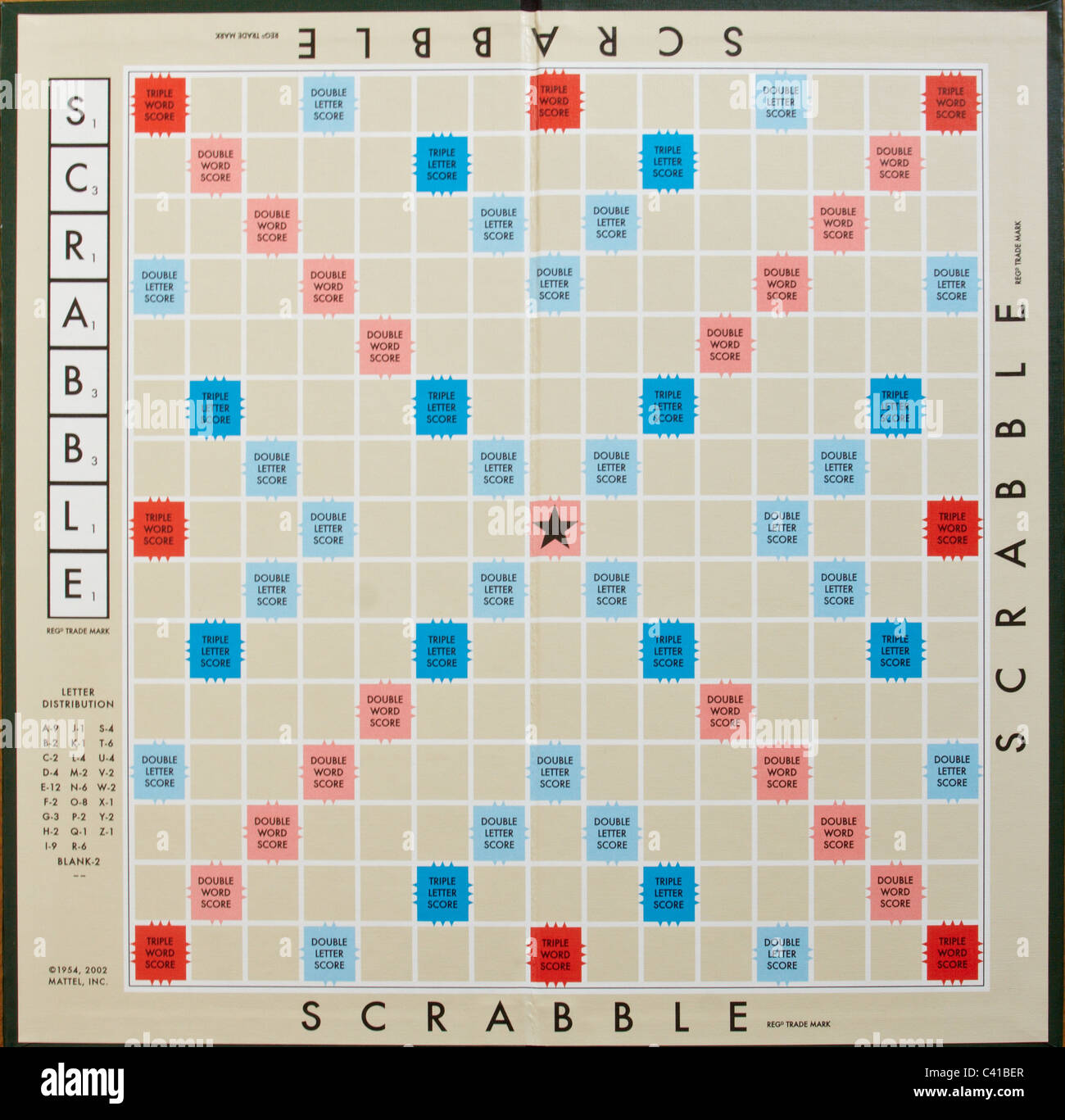 Leere Scrabble-Brett Stockfotografie - Alamy
