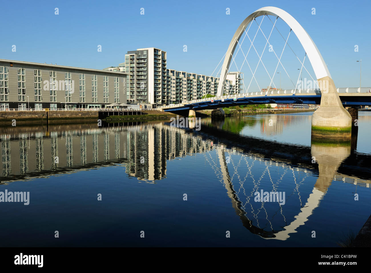 Clyde Arc Brücke bei Finnieston, Glasgow, Schottland Stockfoto