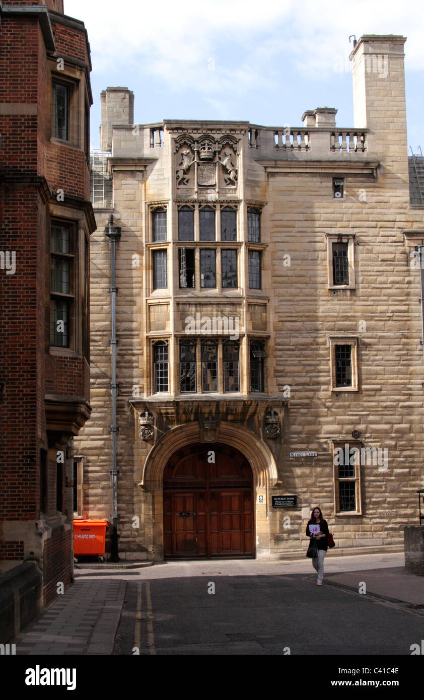 Kings Lane Eingangstor zum Kings College in Cambridge Stockfoto