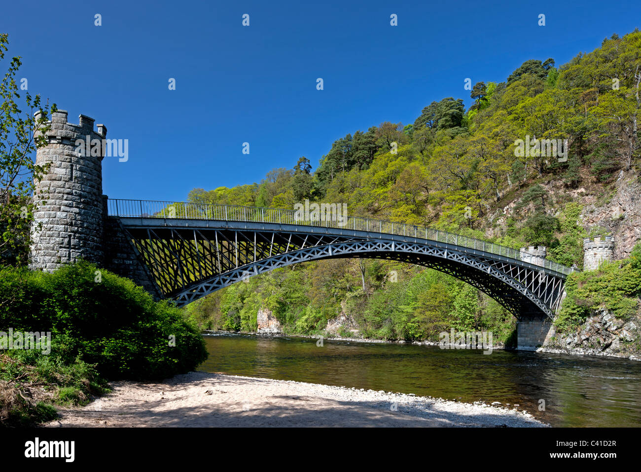 Thomas Telford Brücke über den River Spey in Craigellachie, Stockfoto