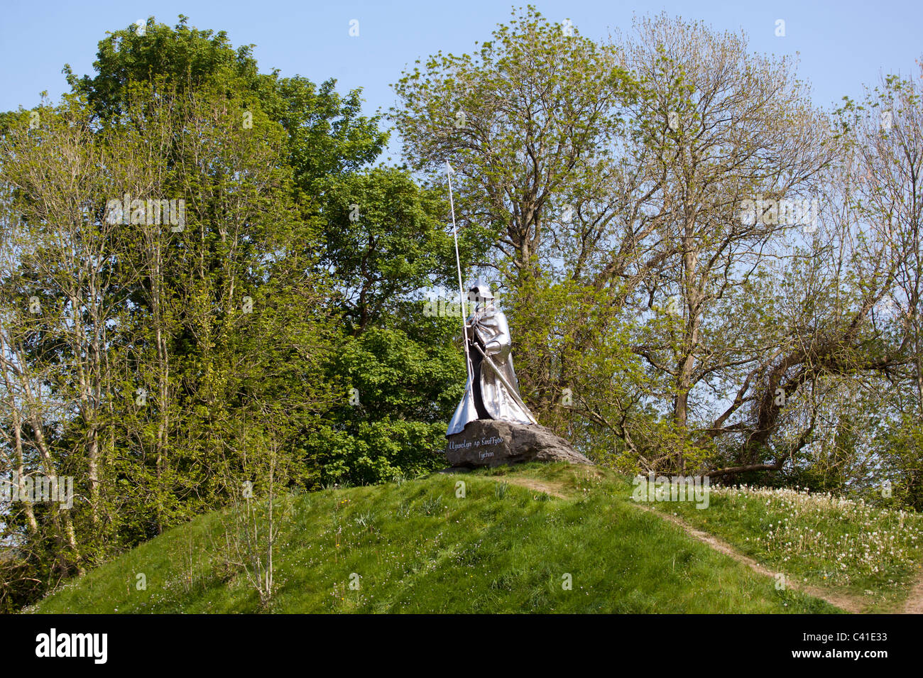 Statue von Llywelyn ap Gruffydd Fychan Llandovery South Wales Stockfoto