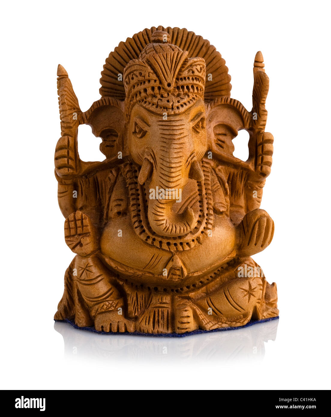 Sandelholz-Statue Ganesha Stockfoto