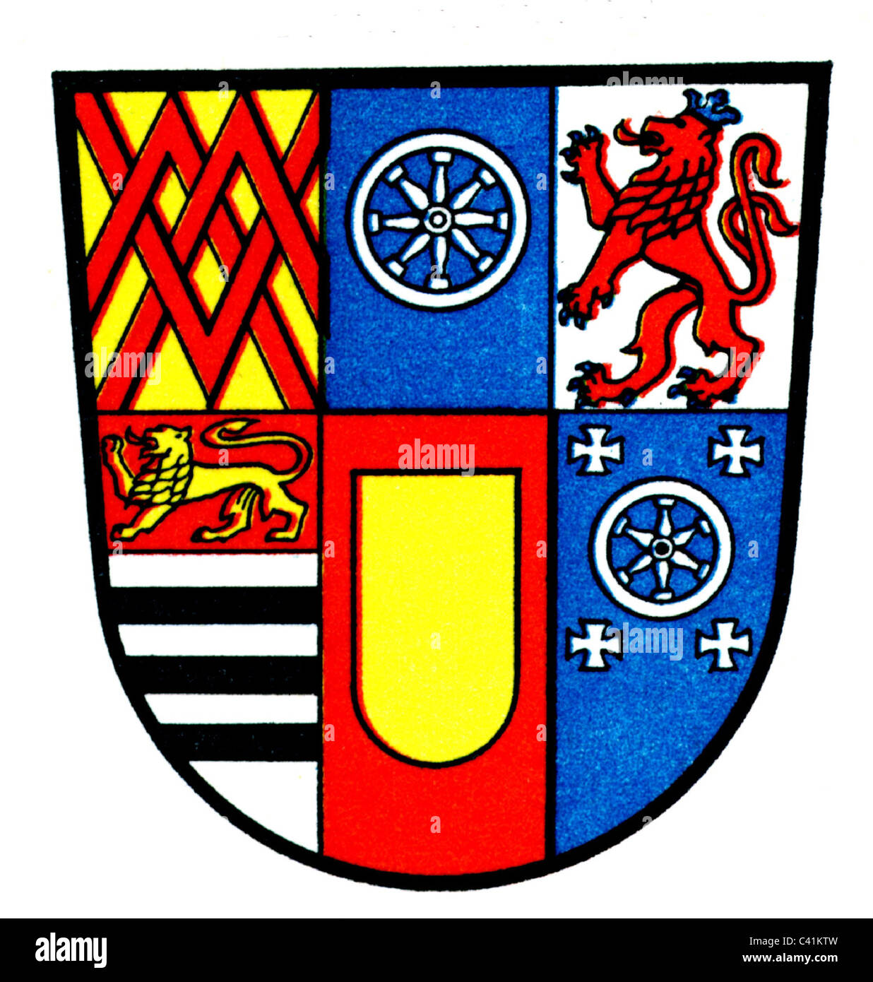 Wappen, Mülheim an der Ruhr, Stadtwappen, Nordrhein-Westfalen, Deutschland, Zusatz-Rechteklärung-nicht verfügbar Stockfoto