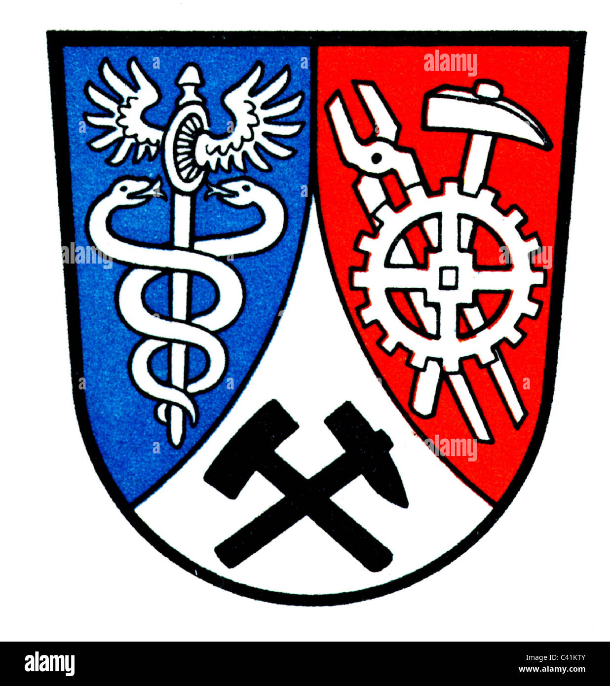 Wappen / Embleme, Oberhausen, Stadtwappen, Nordrhein-Westfalen, Deutschland, Zusatz-Rechteklärung-nicht verfügbar Stockfoto