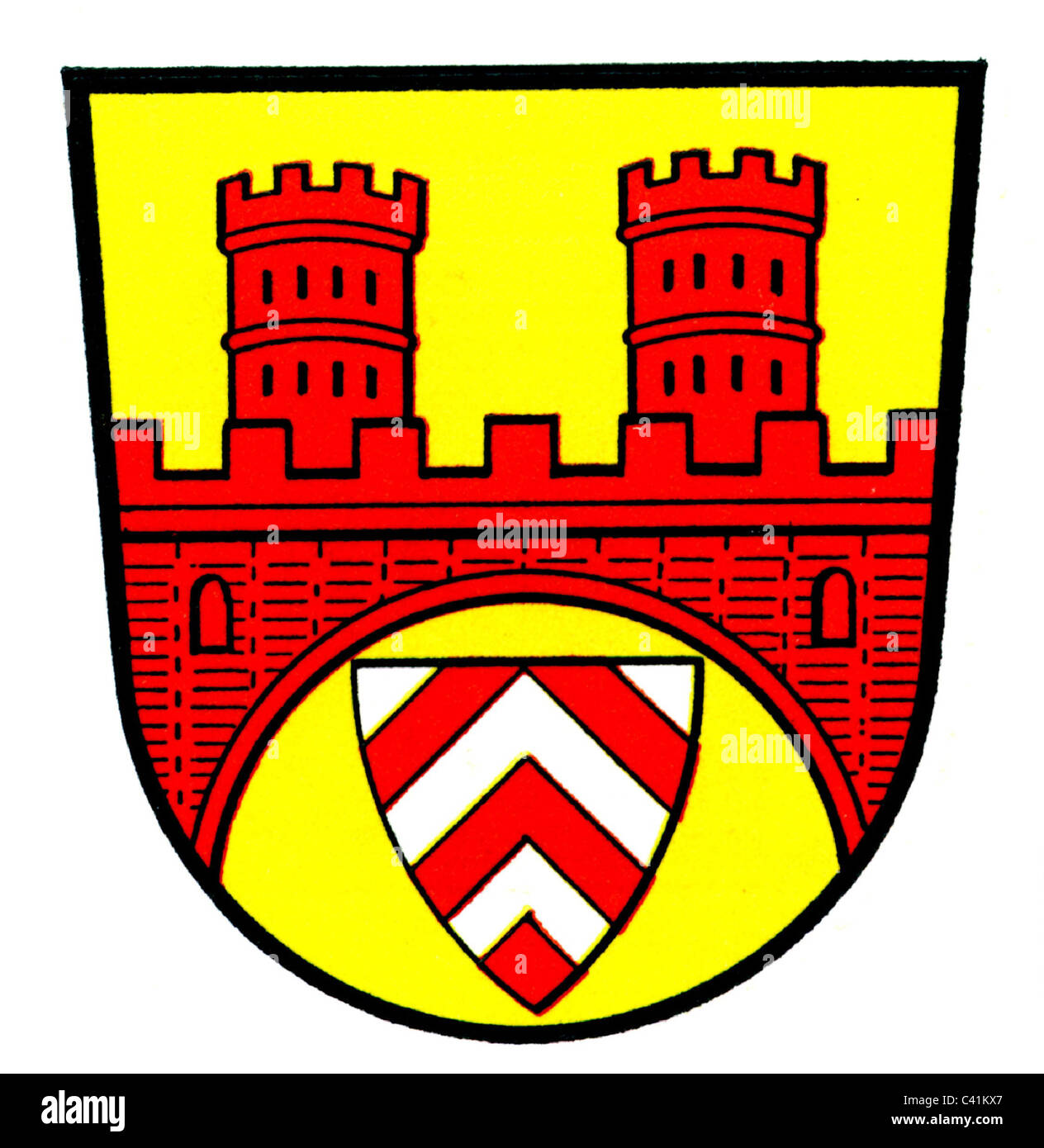 Wappen, Bielefeld, Stadtwappen, Nordrhein-Westfalen, Deutschland, Zusatz-Rechte-Freizeichen-nicht verfügbar Stockfoto