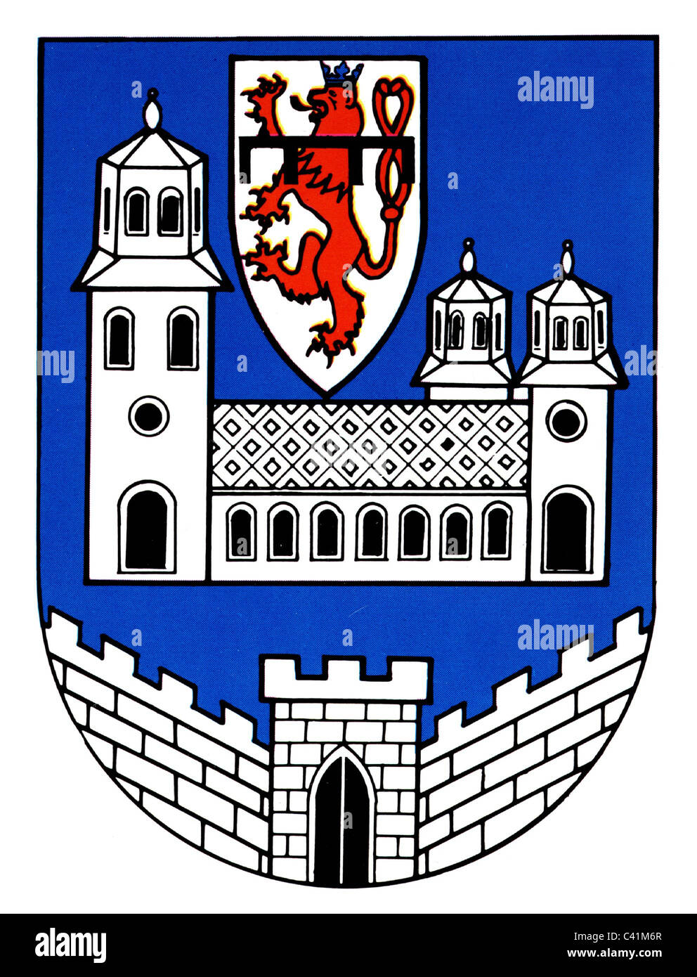 Wappen / Embleme, Wipperfürth, Stadtwappen, Nordrhein-Westfalen, Deutschland, Zusatz-Rechte-Freizeichen-nicht verfügbar Stockfoto