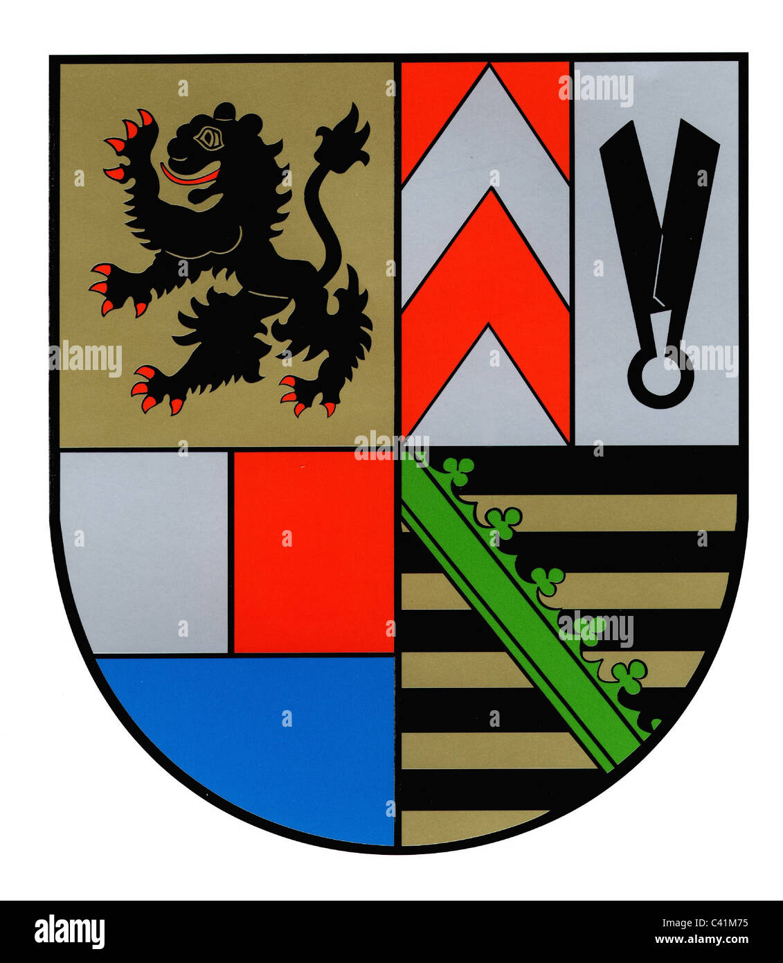 Wappen / Embleme, Kreis Sonneberg, Thüringen, Deutschland, Zusatz-Rechte-Clearences-nicht verfügbar Stockfoto