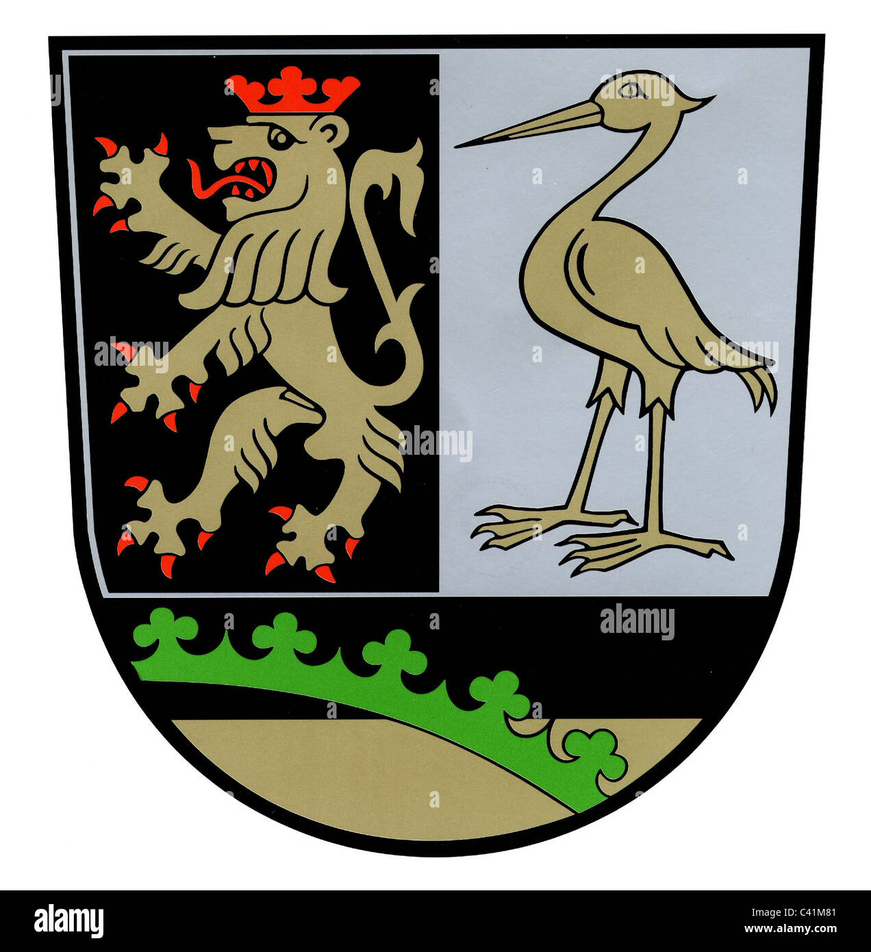 Wappen / Embleme, Kreis Greiz, Thüringen, Deutschland, Zusatz-Rechte-Clearences-nicht verfügbar Stockfoto
