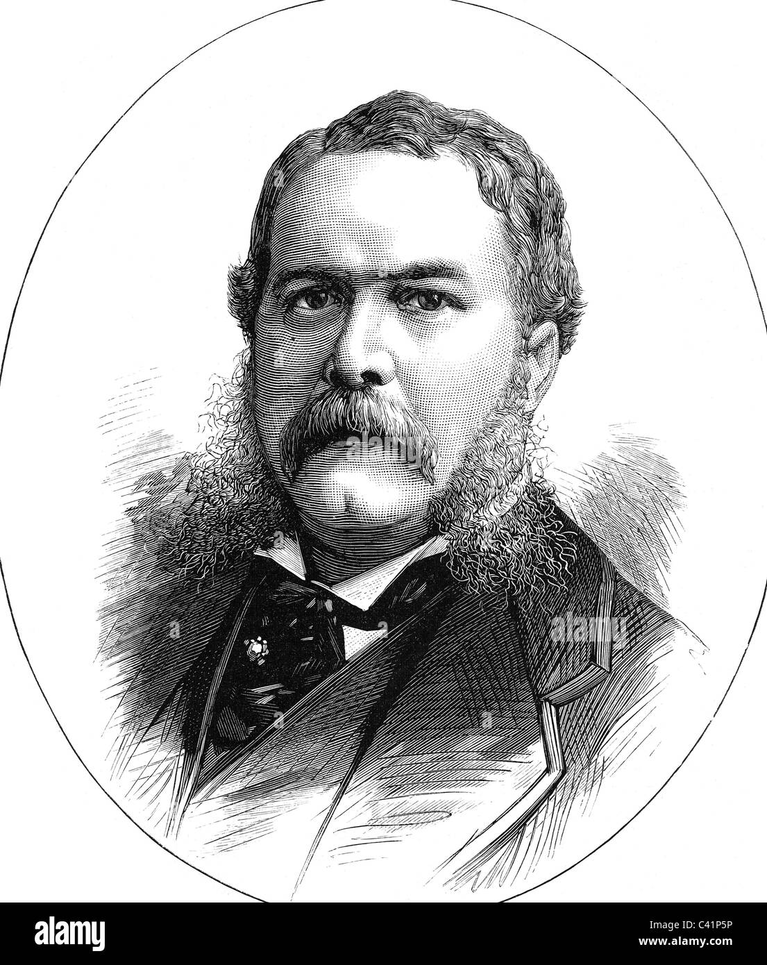 Arthur, Chester A., 5.10.188 - 18.11.1886, US-Politiker (Republikaner), 21. Präsident der USA, 1881 - 1885, Porträt, Holzgravur, ca. 1883, Stockfoto