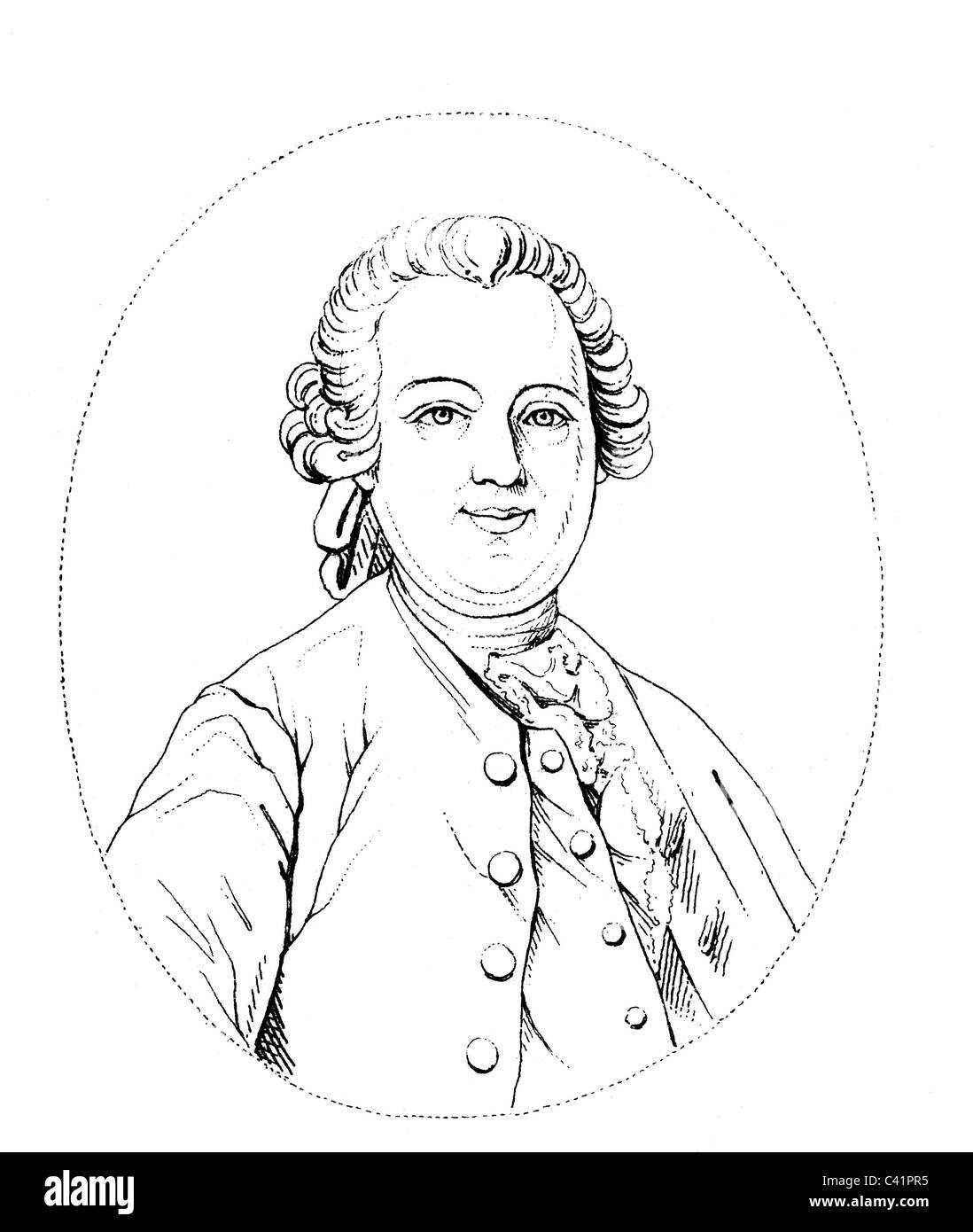 Moras, Francois Marie Peyrenc de, 1718 - 1771, französischer Politiker, Porträt, Kupferstich, 1771, Artist's Urheberrecht nicht gelöscht werden Stockfoto