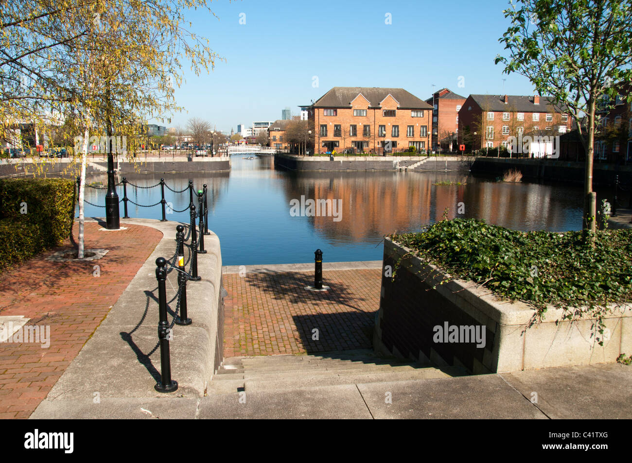 St.-Francis-Becken, Salford Quays, Manchester, UK Stockfoto