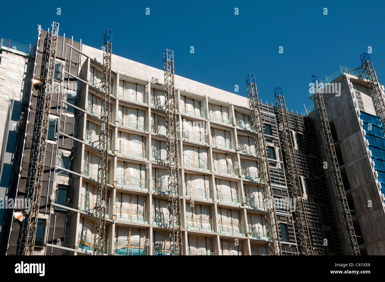 Holiday Inn Express unter Konstruktion, Smithfield Square, Northern Quarter, Manchester, England, UK Stockfoto