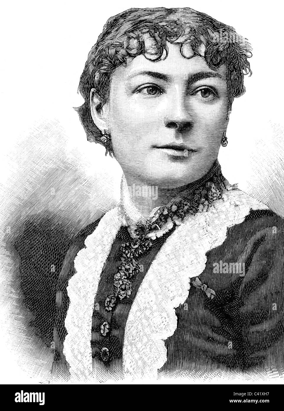 Demont-Breton, Virginie, 26.7.1859 - 10.1.1935, französischer Maler, Porträt, Holzgravur, erschienen 1894, Stockfoto